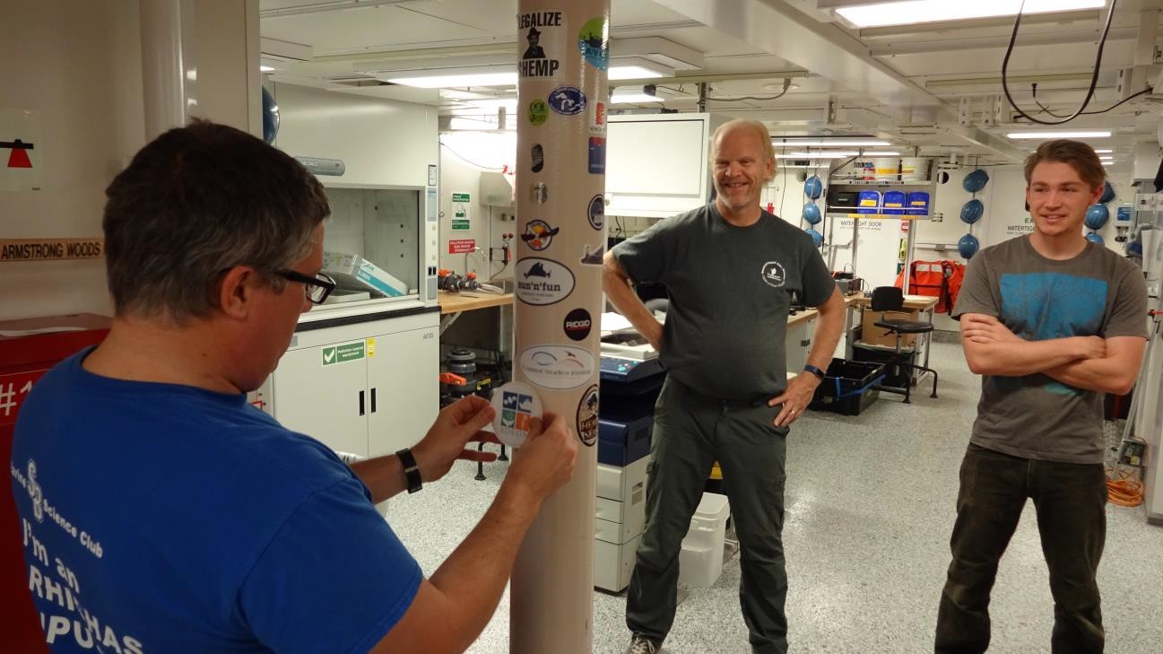 Placing the ADEON Sticker in the Lab